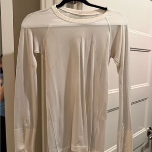 Lululemon White Long Sleeve Performance Top | Size 6